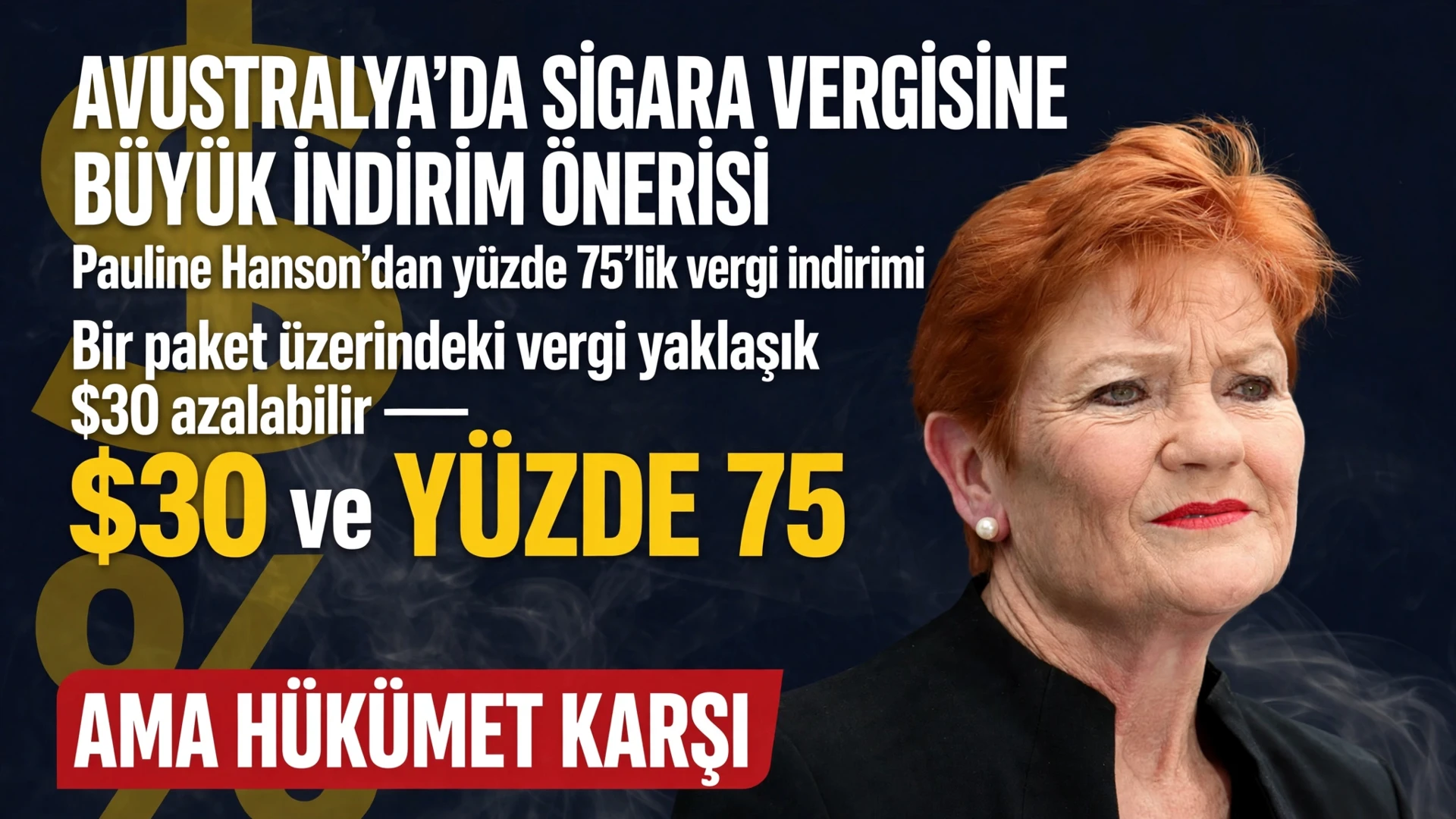 Sigara vergisi için yüzde 75 indirim önerisi