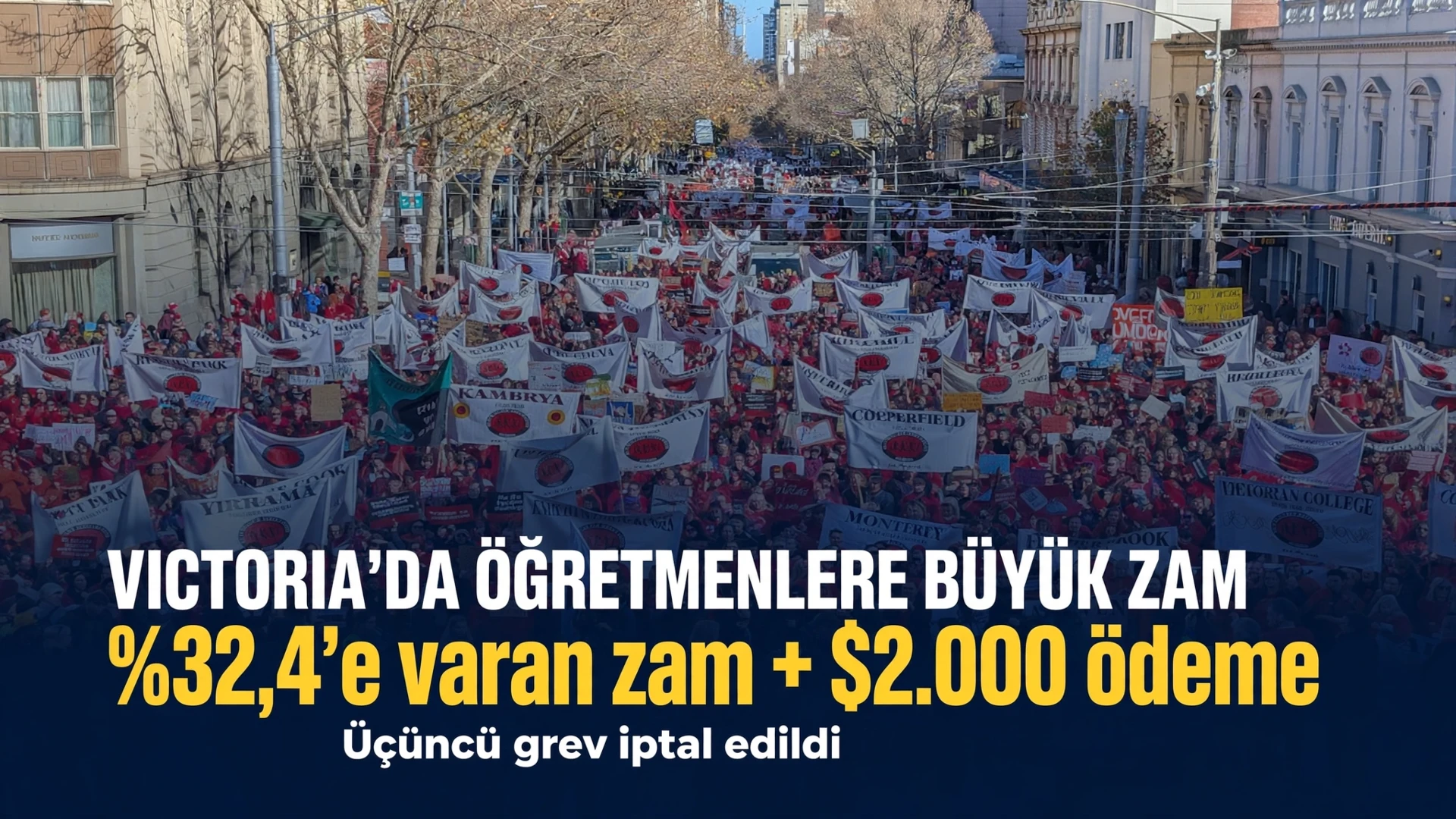 Victoria’da öğretmenlerin yeni maaş anlaşmasına onay