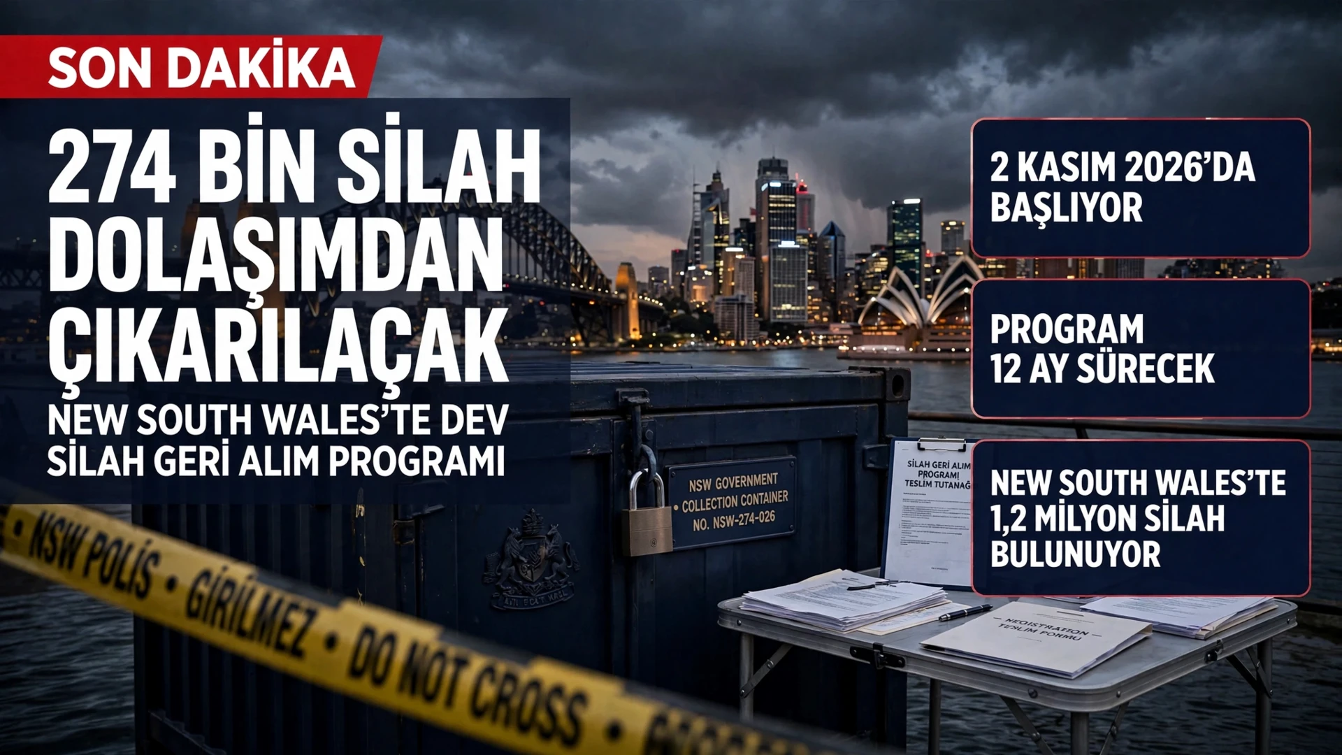 New South Wales’te 274 bin silah geri alınacak