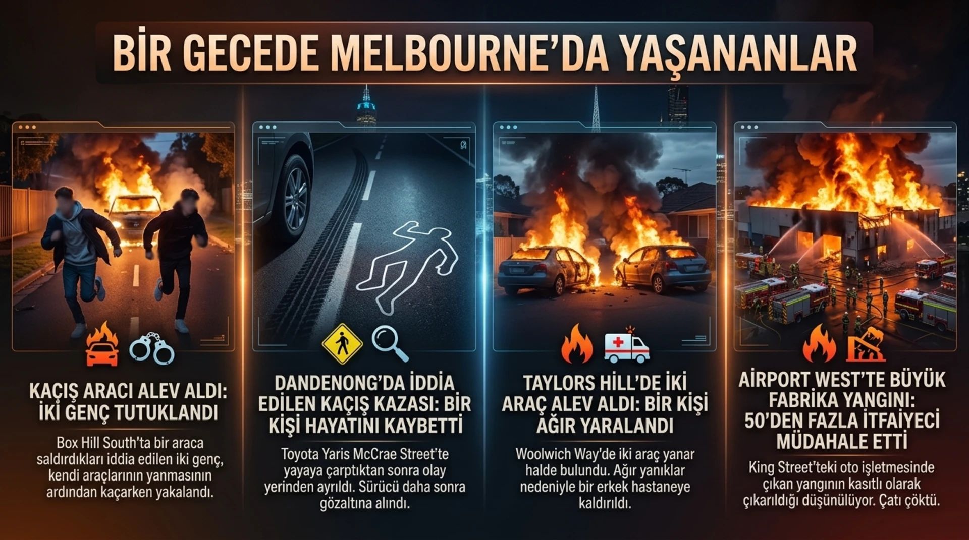 BİR GECEDE MELBOURNE’DA YAŞANANLAR